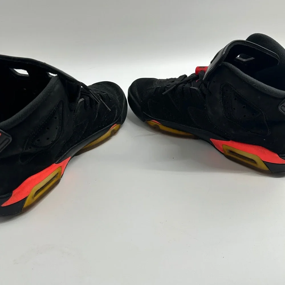 Jordan 6 Retro Infrared 2019 Black Red Sneakers 384665-060 Mens 7Y